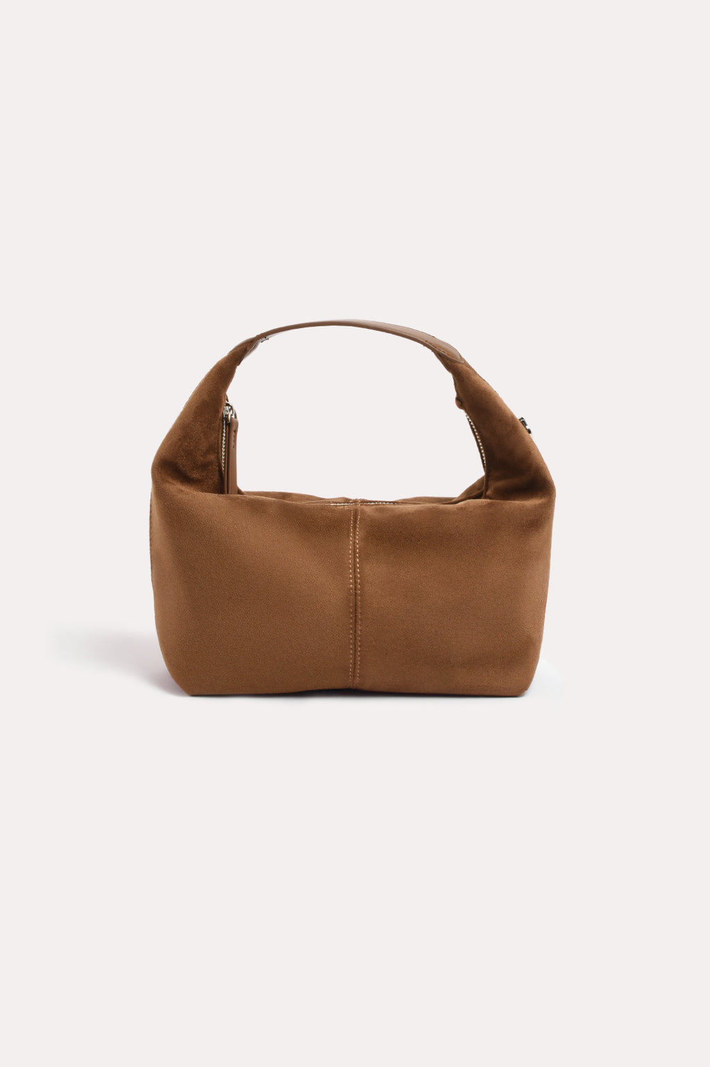 Luca Mini Faux Suede Bag in Tan | adorne
