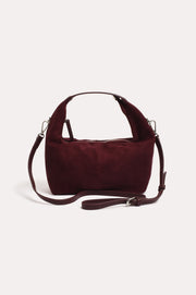 Luca Mini Faux Suede Bag (Wine)