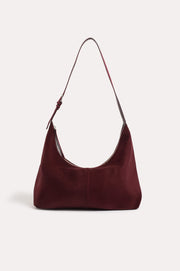 Wren Faux Suede Slouchy Tote (Wine)
