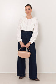 Shannon Ruffle Top (White)