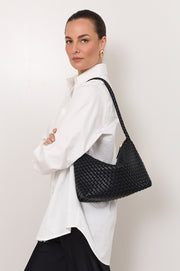 Mackenzie Structured Plait Bag (Black)
