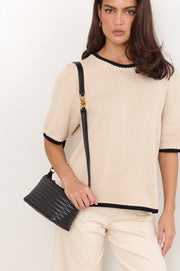 Anderson Woven Handbag (Black)
