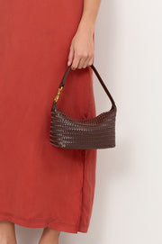 Anderson Woven Handbag (Chocolate)