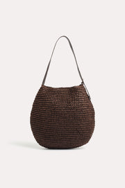 Large Paper Weave Tote (Chocolate)