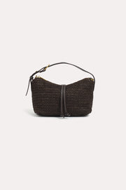 Scooped Textured Crossbody Bag (Chocolate)