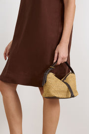 Scooped Textured Crossbody Bag (Natural)