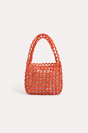 Leyton Timber Bead Mini Event Bag (Orange)