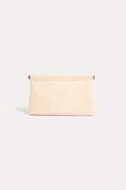 Daniella Croc Frame Clutch (Nude)
