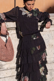 Maisy Chandon Print Ruffle Skirt (Print)