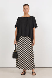 Mae Gingham Maxi Skirt (Print)