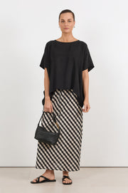 Mae Gingham Maxi Skirt (Print)