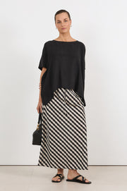 Mae Gingham Maxi Skirt (Print)