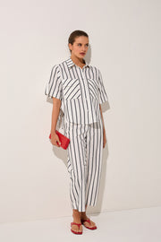 Lyndon Crop Pant (Stripe)