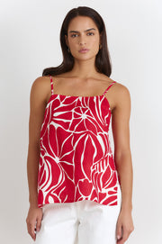 River Linen Top (Java Print)
