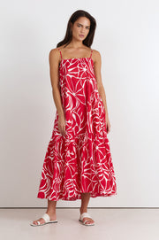 Zoey Cotton Maxi Dress (Java Print)