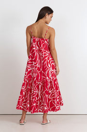 Zoey Cotton Maxi Dress (Java Print)