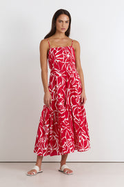 Zoey Cotton Maxi Dress (Java Print)