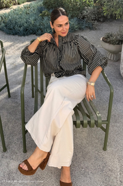 Adele Wide Leg Jean (Stone)