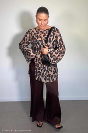Savanna Serengeti Print Twist Front Top (Print)