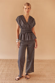 Skylar Cotton Pant (Stripe)