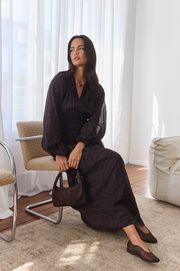 Melissa Zebra Print Maxi Dress (Zebra)