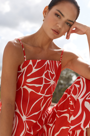 River Linen Top (Java Print)