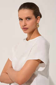 Metal Cut Out Event Earrings (Gold)